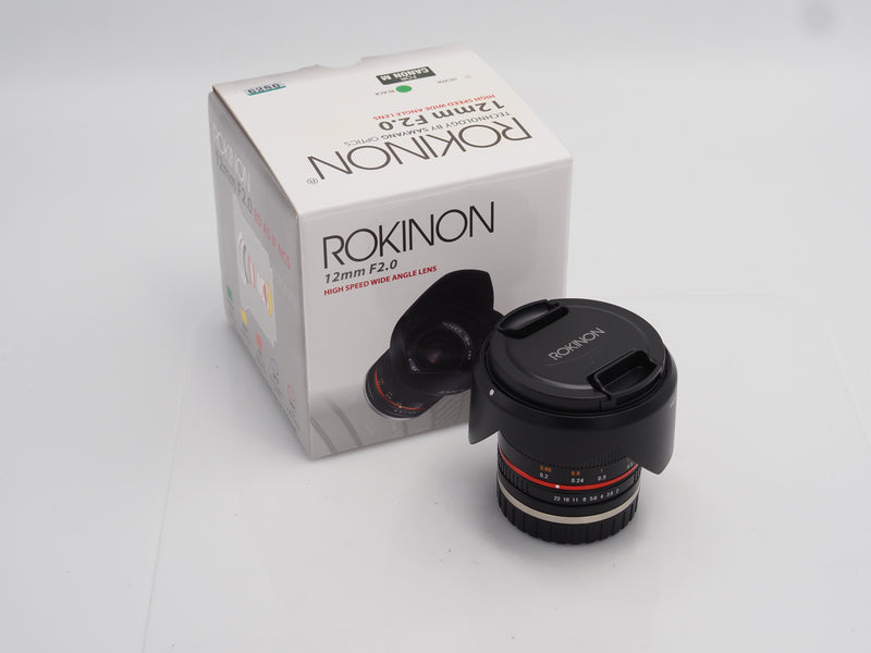 Used Rokinon 12mm f2 for Canon M Mount