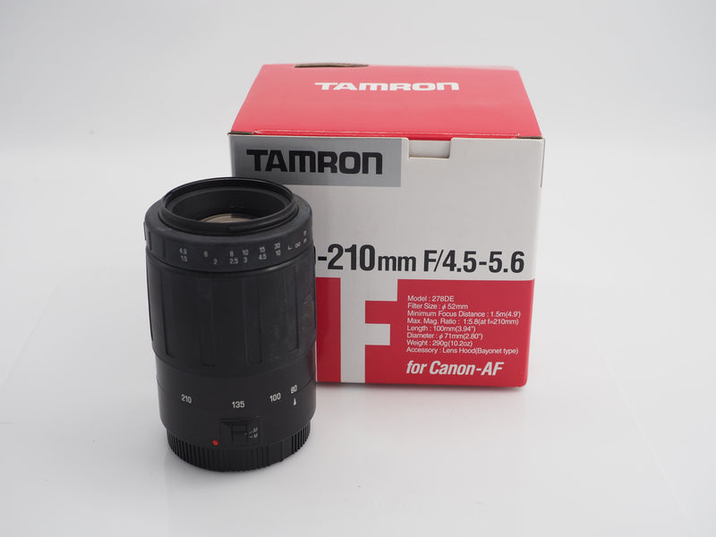 Used Tamron AF 80-210mm f4.5-5.6 for Canon AF For parts only as-is